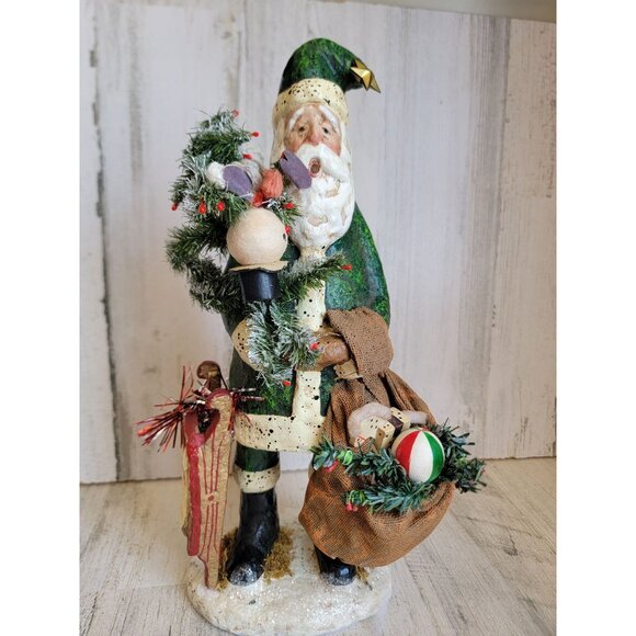 Dept 56 antique Santa country sampler unique figure toy decor Xmas - Picture 2 of 8